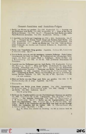 Kupferstiche, Radierungen, Lithographien (Nr. 1-304)