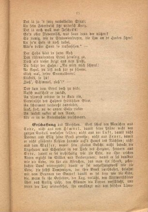 Erschaffung des Menschen.