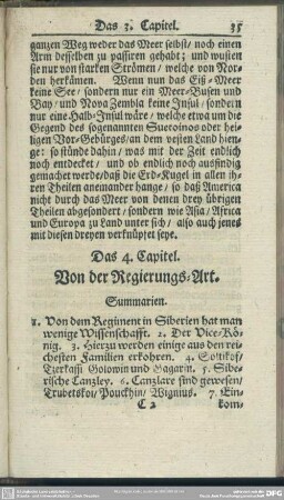 Das 4. Capitel. Von der Regierungs-Art