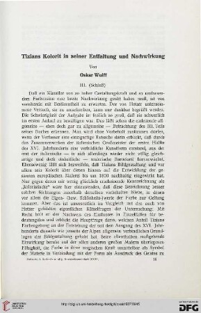 31: Tizians Kolorit in seiner Entfaltung und Nachwirkung, [2]