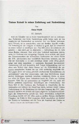 31: Tizians Kolorit in seiner Entfaltung und Nachwirkung, [2]