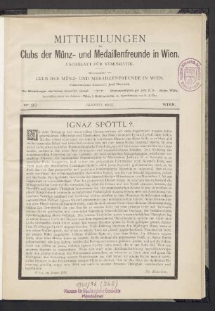 N° 20. Jänner 1892. Wien