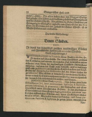 Die dritte Abtheilung/ Von Denen Sünden.