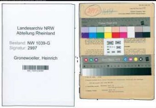 Entnazifizierung Heinrich Gronewoeller , geb. 08.04.1890 (Lehrer)