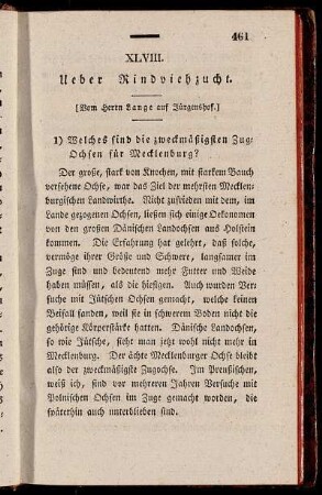 XLVIII. Ueber Rindviehzucht