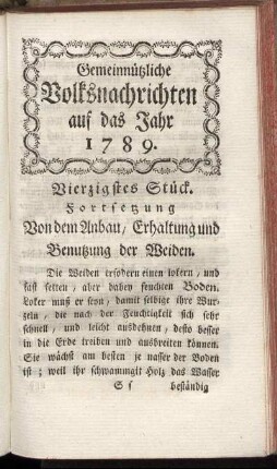 Vierzigstes Stück