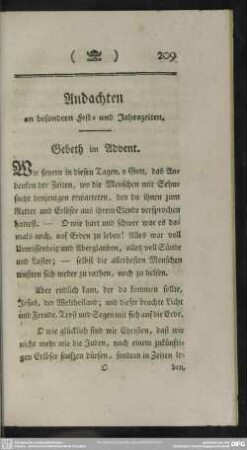 Andachten an besondern Fest- und Jahrszeiten