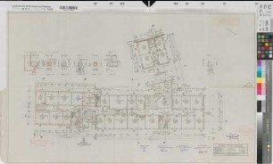 Münster (Münster) Behördenhaus Alter Steinweg Entwurf Grundriß Erdgeschoß 1956 1 : 100 58 x 96 Pause Staatsneubauleitung Münster Regierung Münster Nr. 34081