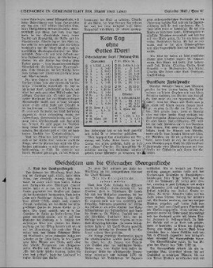 Geschichten um die Eisenacher Georgenkirche / Mitzenheim