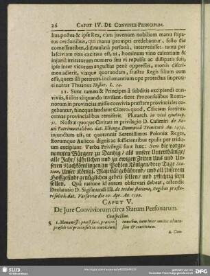 Caput V. De Jure Conviviorum circa Statum Personarum