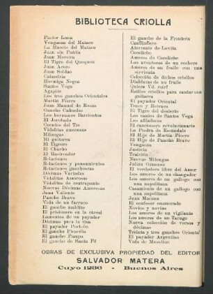 Biblioteca criolla