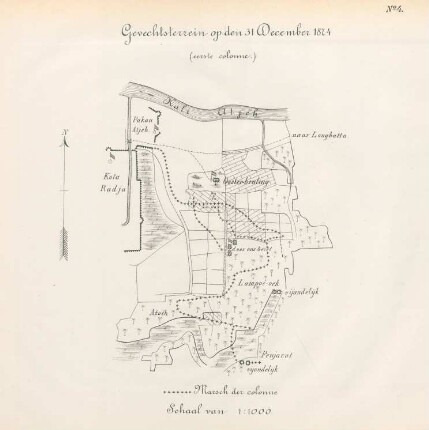No. 4. Gevechtsterrein op den 31 December 1874 (eerste colonne)