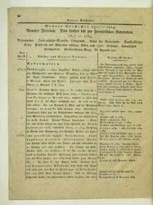 Neunter Zeitraum. Von Luther bis zur Französischen Revolution. 1517 - 1789