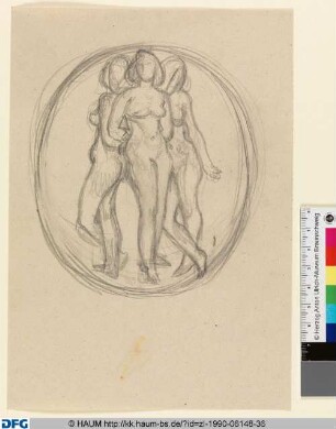 Entwurf für eine Plakette "Die Drei Grazien"