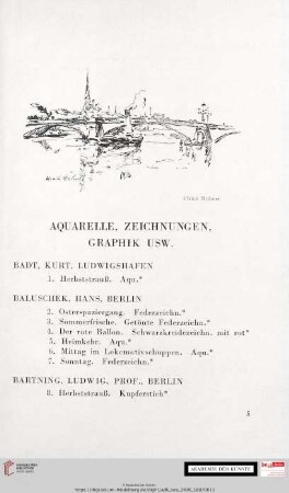 Aquarelle, Zeichnungen, Graphik usw.