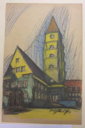 [Öffentliches Gebäude mit Turm]