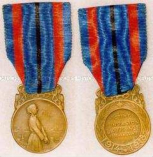 Médaille des Victimes de l´Invasion la France Reconnaissante 1914 - 1918