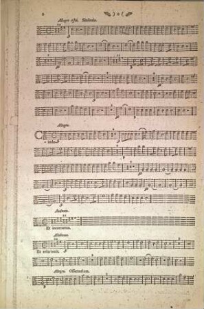 Francisci Gleissner ... VI. Missae breviores, cum totidem Symphoniis et Offertoriis : ex quibus duae funebres ; a Canto, Alto, Tenore, Basso, Violino I. Violino II. Viola & Organo obligatis: Cornu I. Cornu II. & Violoncello, non obligatis ; opus II