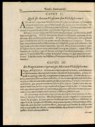 Caput III. De Praeparatione corporum pro Mercurio Philosophorum.