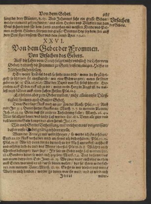 XXVI. Von dem Gebet der Frommen
