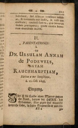 515-572, II. Parentationes