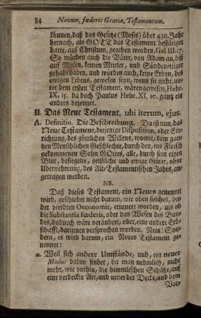 II. Das Neue Testament. ubi iterum, ejus