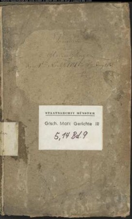 Belege zum Hypothekenbuch ("Scrinium") des Ksp. Meinerzhagen Bd. 9