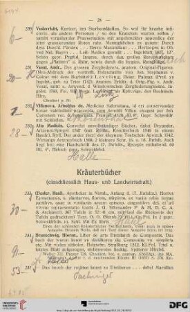 Kräuterbücher (Nr. 233-246)