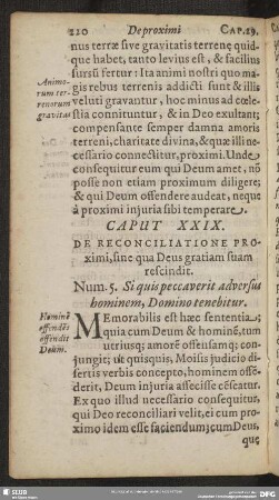 Caput XXIX. De Reconciliatione Proximi, sinc qua Deus gratiam suam rescindit