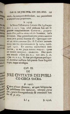 Cap. III. De Jure Civitatis Dei Publico Circa Sacra.