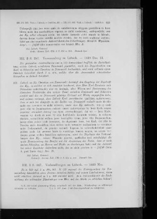Verhandlungen zu Lübeck. - 1449 Mrz.