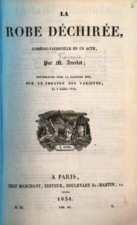 La robe déchirée : Comédie-vaudeville en 1 acte