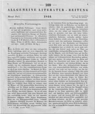 1844: Allgemeine Literatur-Zeitung