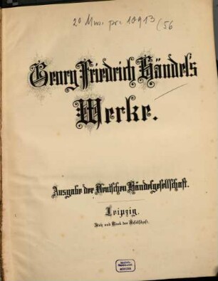 Georg Friedrich Händel's Werke. 56, Rodrigo : opera