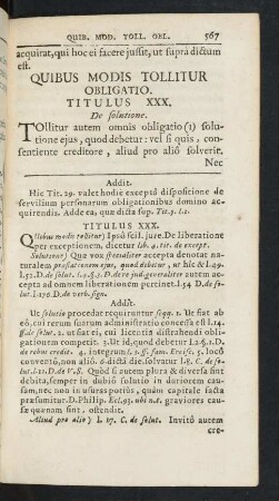 Titulus XXX.
