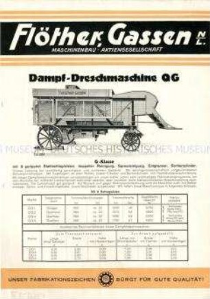 Dampf-Dreschmaschine QGS