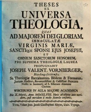 Theses Ex Universa Theologia