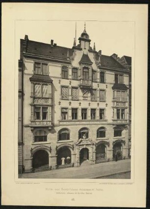 Tafel 43. Wohn- und Geschäftshaus, Zimmerstrasse 87, Berlin. Architekten: Erdmann & Spindler