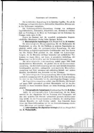 3. Mineralogische Sammlungen