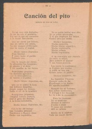 Canción del pito : (Música de "Viva Mi Niña")