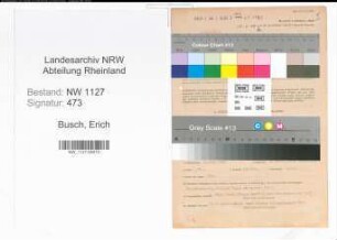 Entnazifizierung Erich Busch , geb. 23.06.1902 (Vermessungssekretaer)