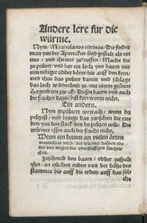 Andere lere fur die würme.