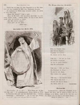 "Im Jahre des Heils 1871" "DIe Blume über der Kirchthür"