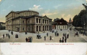 Postkartensammlung Weis mit Ansichten Karlsruhes. Hoftheater