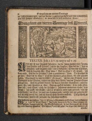 Evangelium am vierten Sonntage deß Advents.