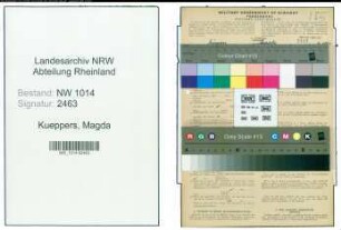 Entnazifizierung Magda Kueppers , geb. 01.06.1908 (Kauffrau)