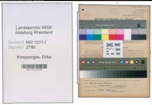 Entnazifizierung Erika Knepperges , geb. 01.11.1916 (Verwaltungsangestellte)