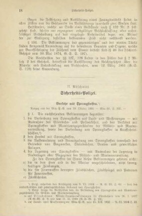 II. Abschnitt. Sicherheits-Polizei