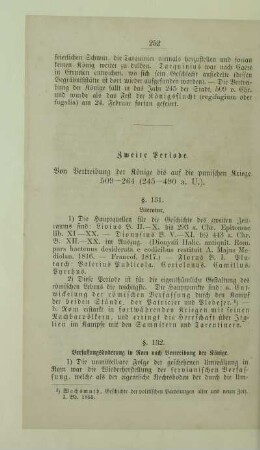 Zweite Periode. Von Vertreibung der Könige bis auf die punischen Kriege 509 - 264 (245 - 490 a. U.)