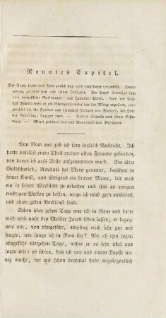 Neuntes Capitel